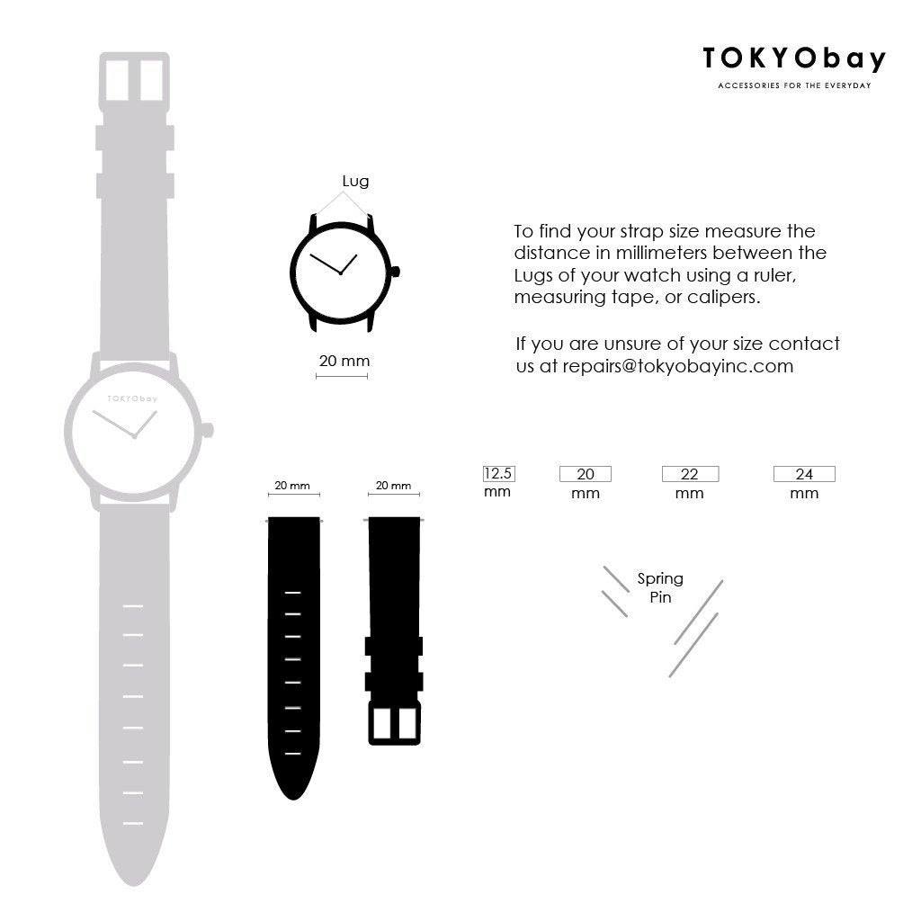 TOKYObay Watch Strap Measurement Guide