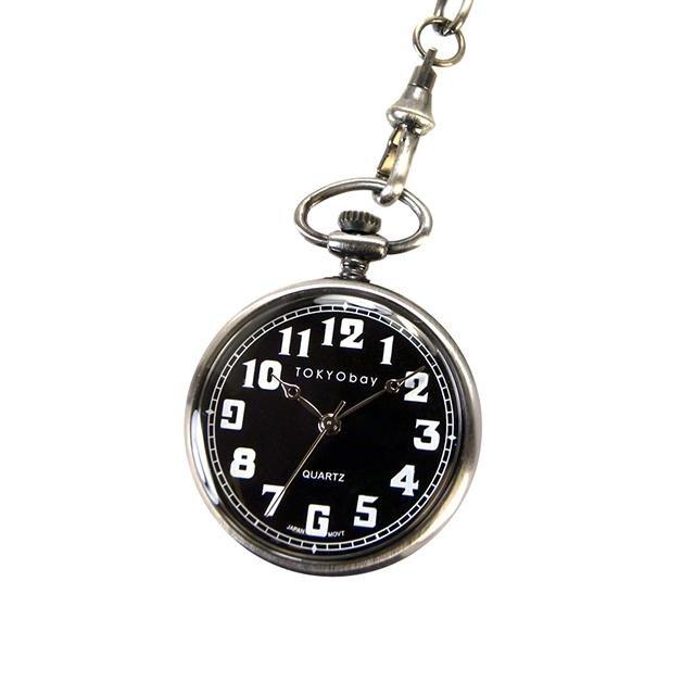 Eddie Pocket Watch - Black - Tokyobay